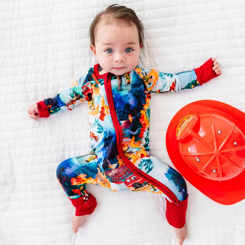 Fire Truck Rescue Convertible Baby Pajama