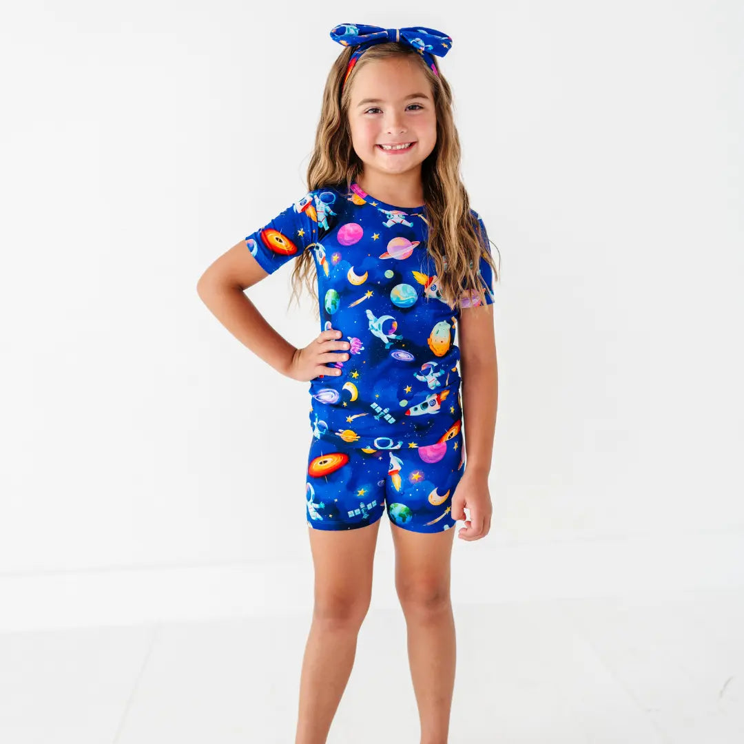 Astronauts in Space Short Pajama Set