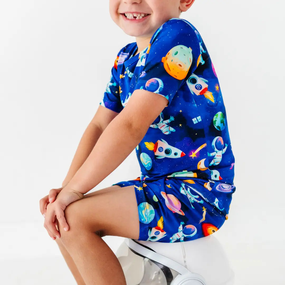 Astronauts in Space Short Pajama Set