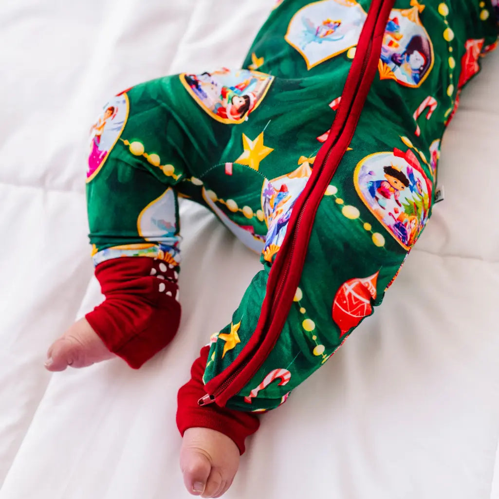 Christmas Ornaments Convertible Baby Pajama