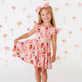 Ballerina Roses Flutter Twirl Dress