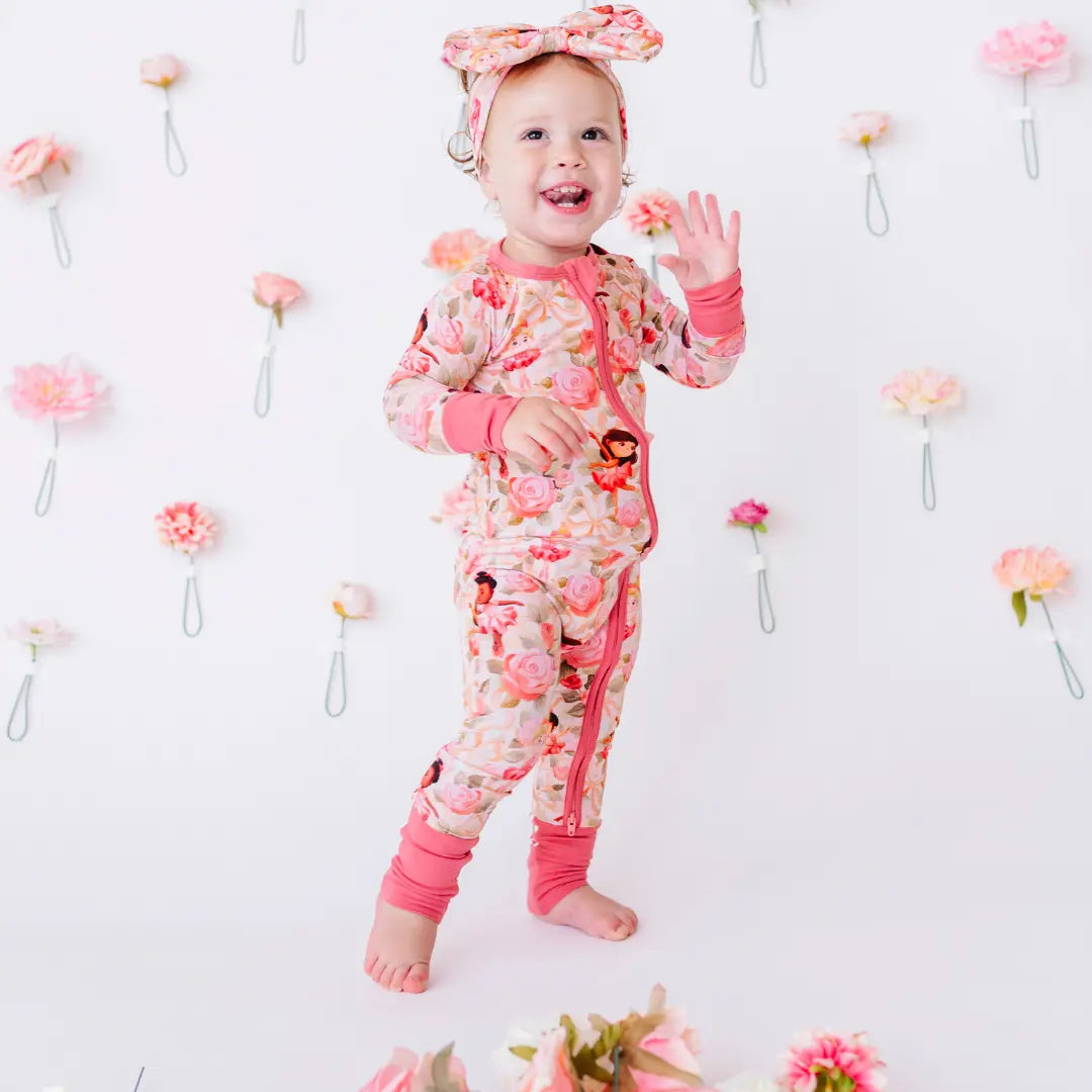 Ballerina Roses Convertible Baby Pajama