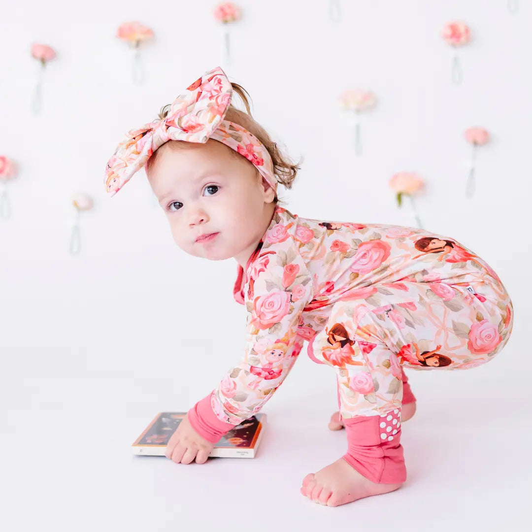 Ballerina Roses Convertible Baby Pajama