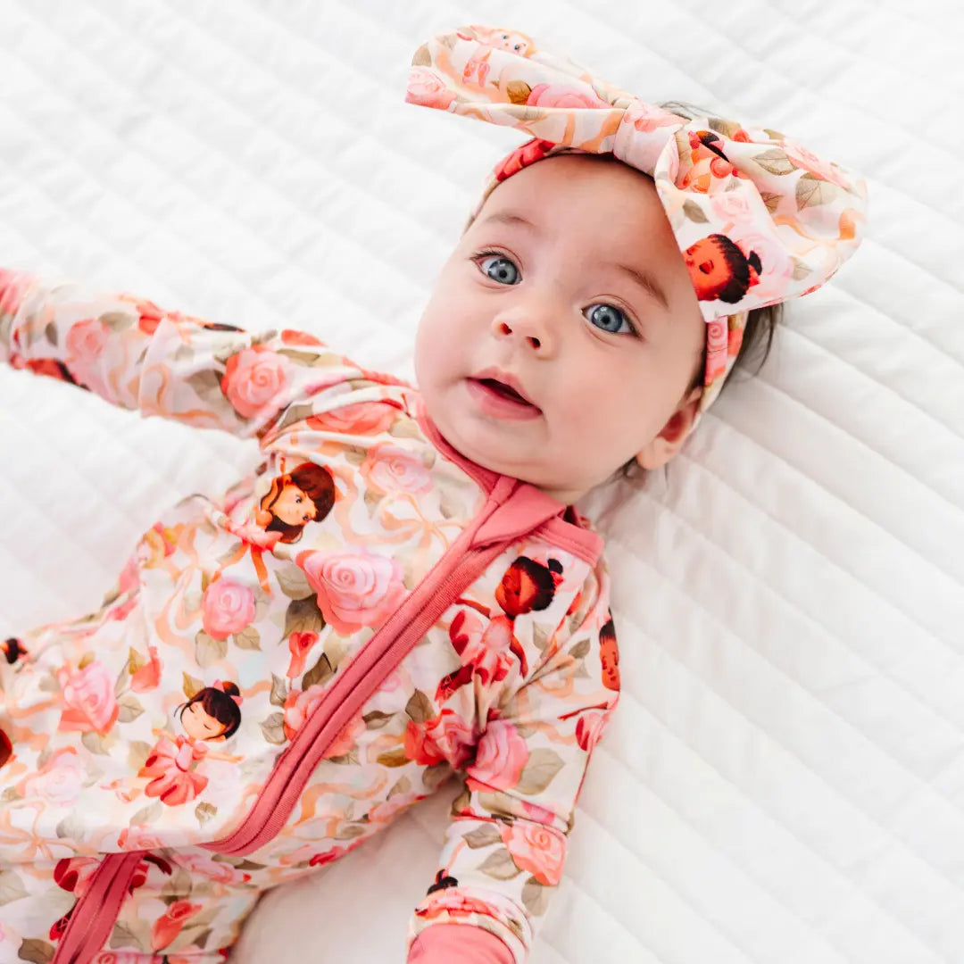 Ballerina Roses Convertible Baby Pajama