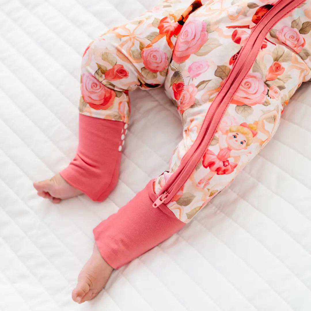 Ballerina Roses Convertible Baby Pajama