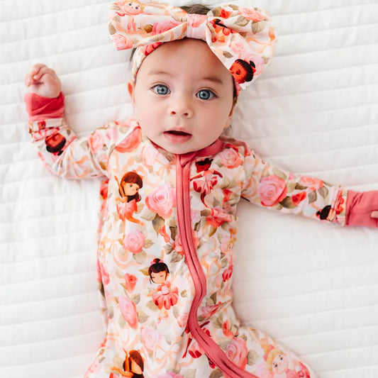 Ballerina Roses Convertible Baby Pajama