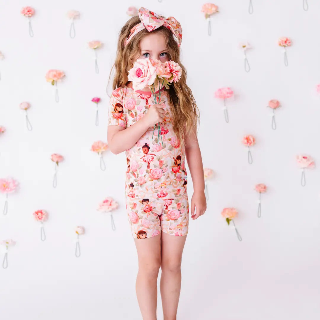 Ballerina Roses Short Pajama Set