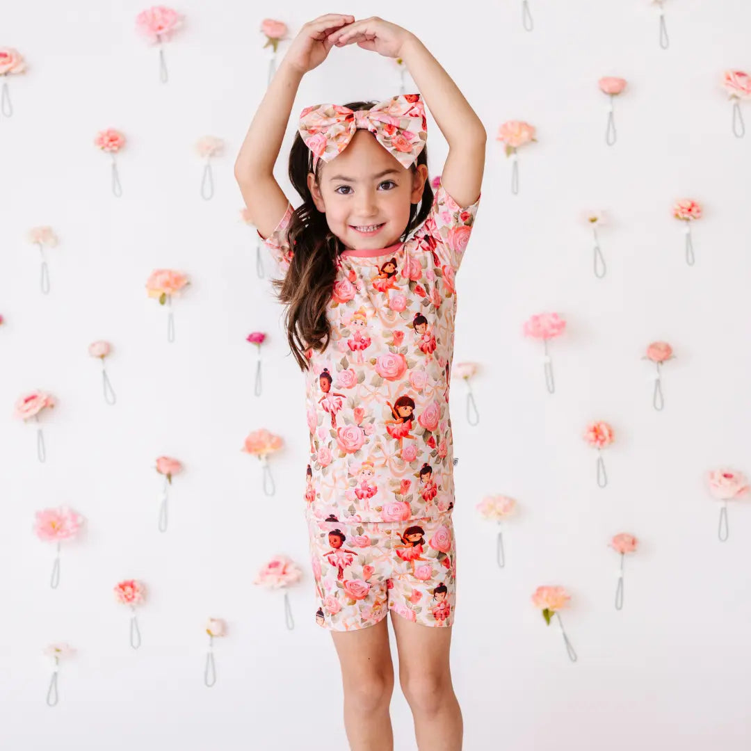 Ballerina Roses Short Pajama Set