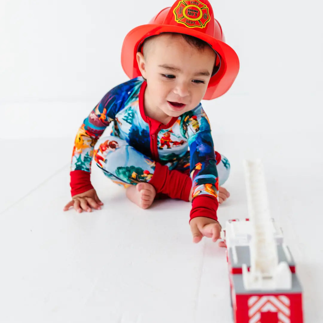 Fire Truck Rescue Convertible Baby Pajama