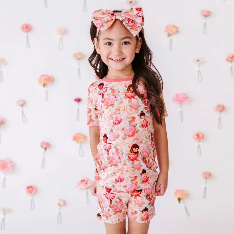 Ballerina Roses Short Pajama Set