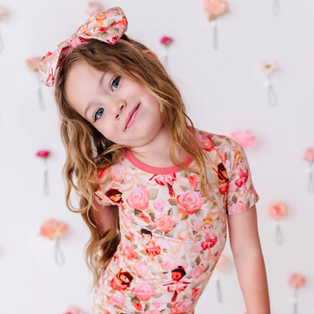 Ballerina Roses Short Pajama Set