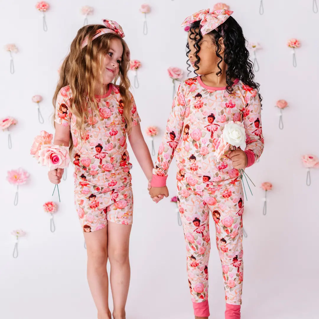 Ballerina Roses Short Pajama Set