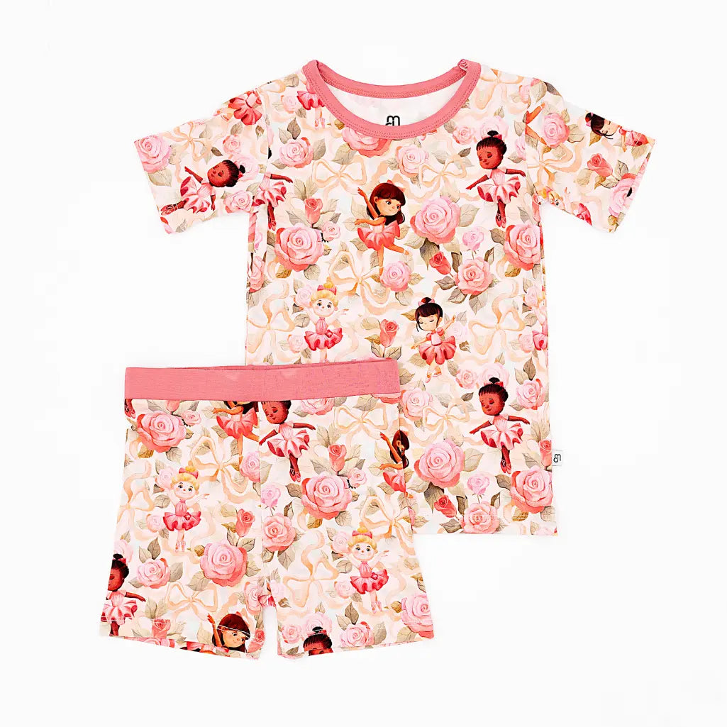 Ballerina Roses Short Pajama Set