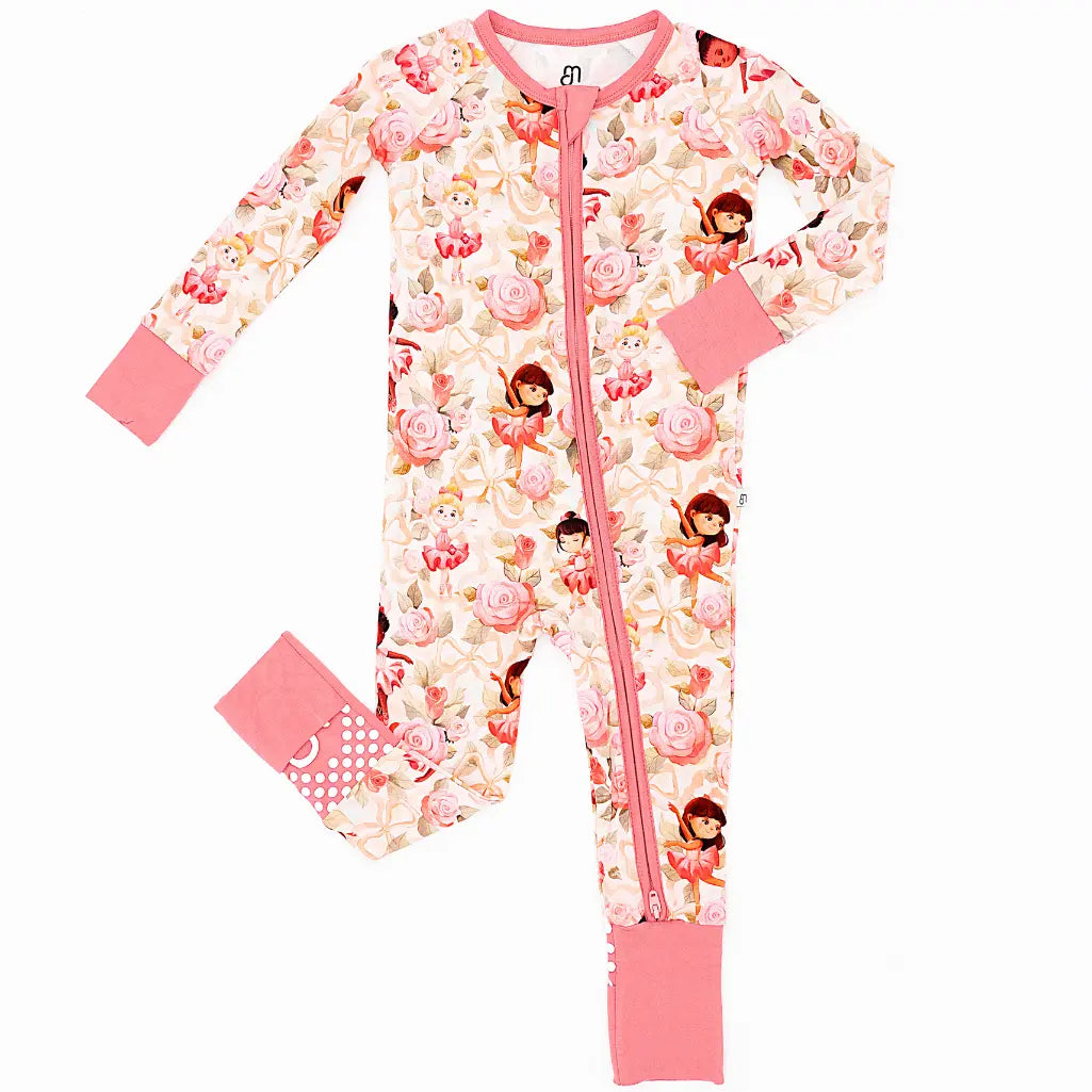 Ballerina Roses Convertible Baby Pajama