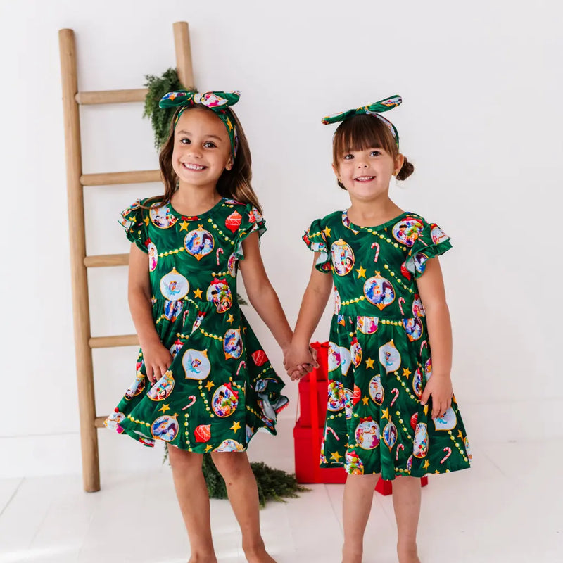 Christmas Ornaments Flutter Twirl Dress