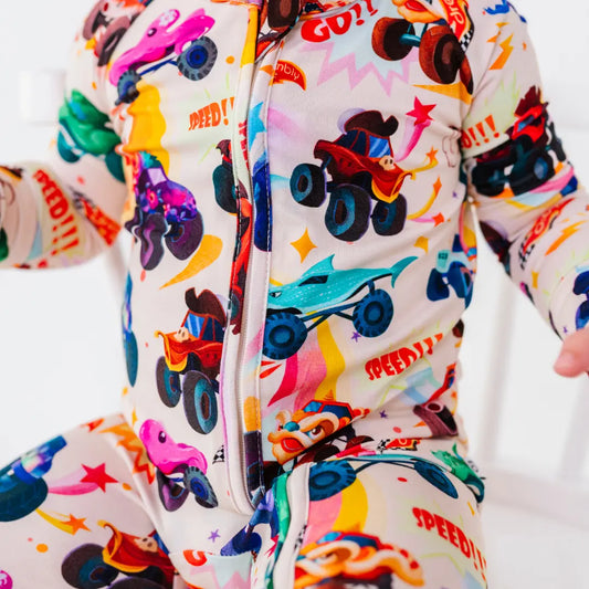 Monster Truck Rally Convertible Baby Pajama