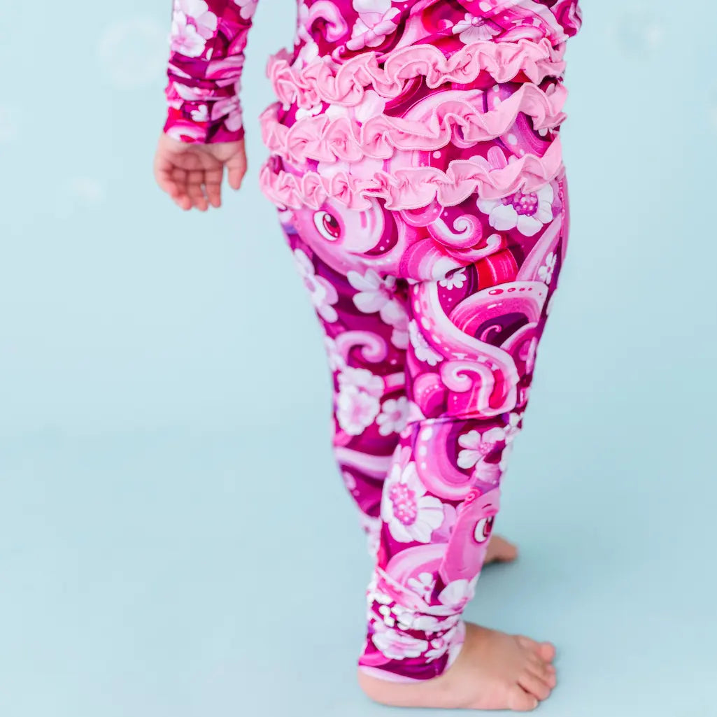 Inky the Octopus Convertible Ruffle Baby Pajama