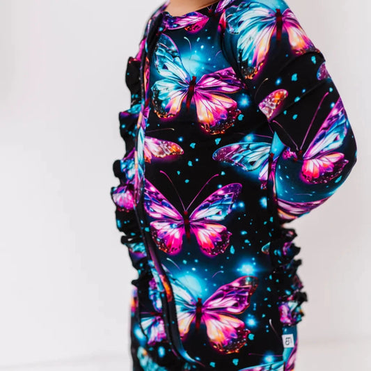 Butterfly Bamboo Convertible Baby Pajama 3