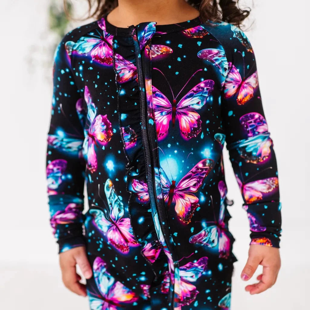 Butterfly Bamboo Convertible Baby Pajama 6