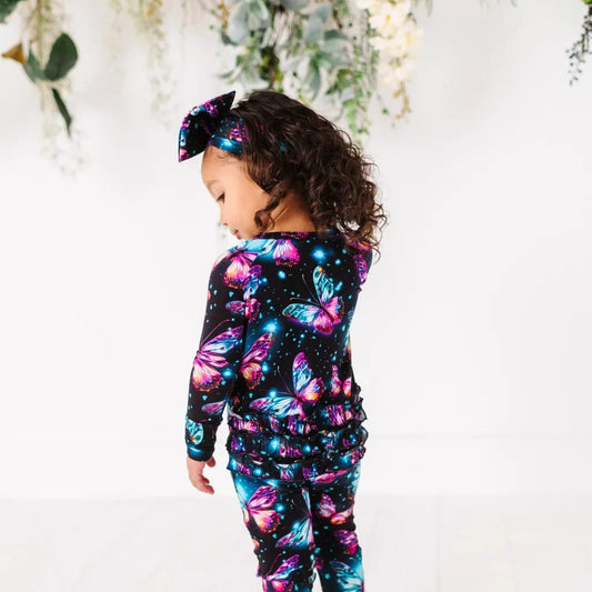 Butterfly Bamboo Convertible Baby Pajama 7