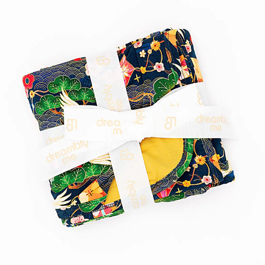 Set of colorful fabric swatches with floral and abstract patterns on a white background