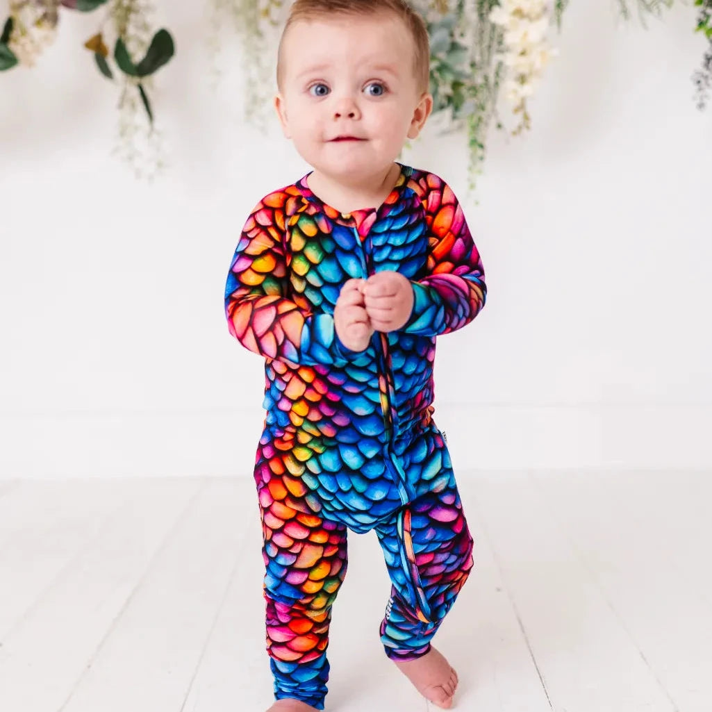 Dragon Bamboo Convertible Baby Pajama 5