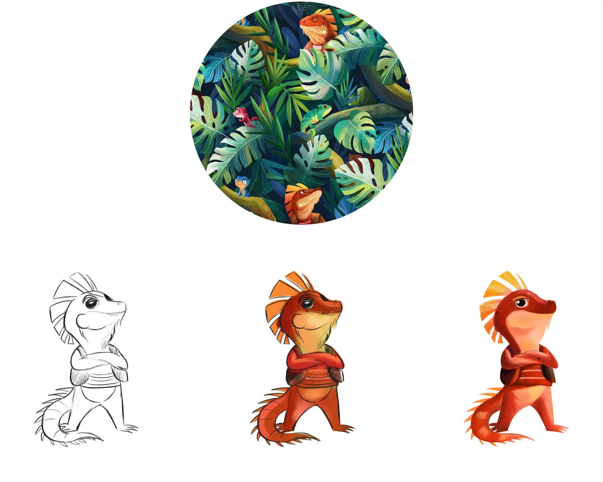 Scales the Iguana Convertible Baby Pajama