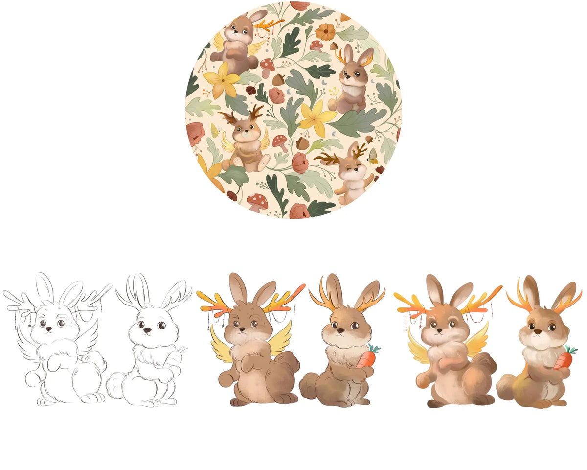 Woodland Jackalopes Flutter Twirl Dress