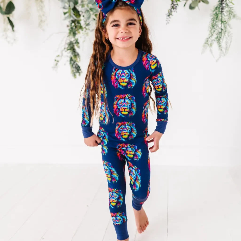 Lion Bamboo Pajama Set Kids Toddler 8