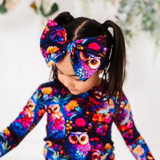 Owl Bamboo Bow Headband 4
