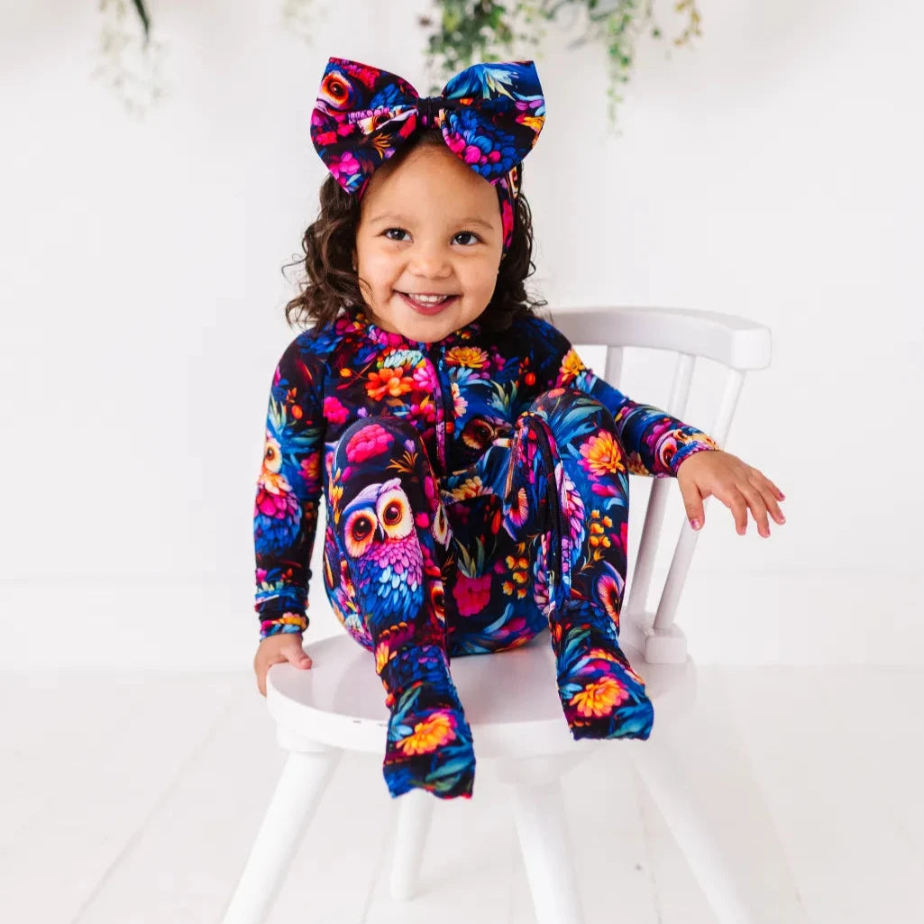 Owl Bamboo Convertible Baby Pajama 10