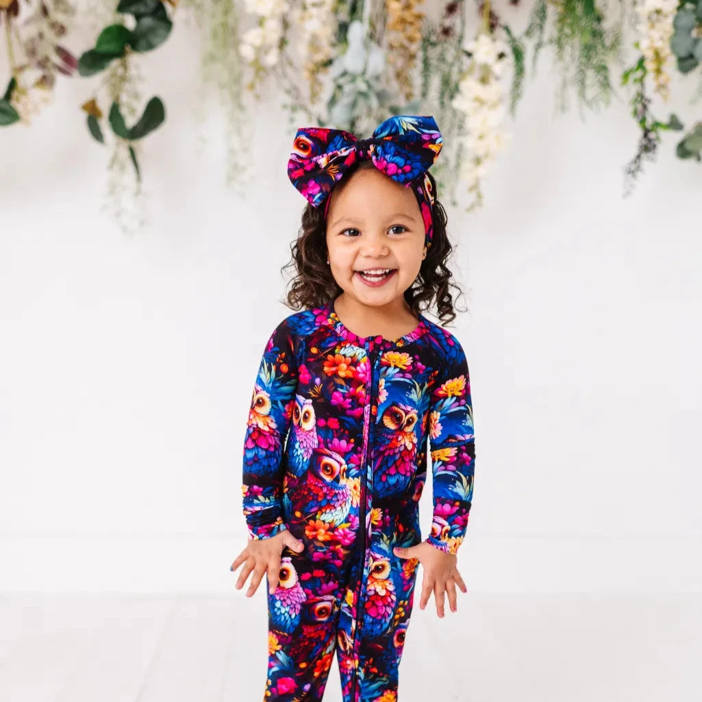 Owl Bamboo Convertible Baby Pajama 5
