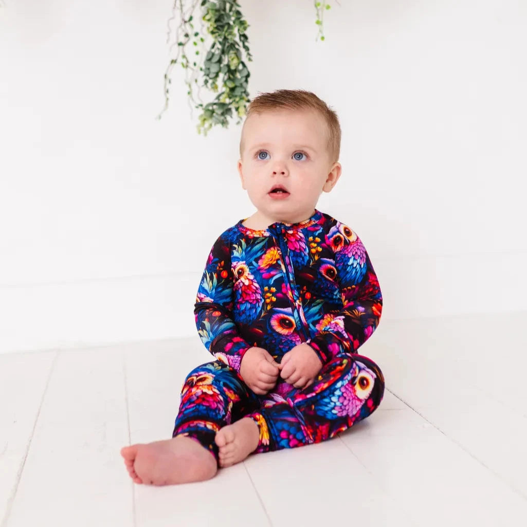 Owl Bamboo Convertible Baby Pajama 6