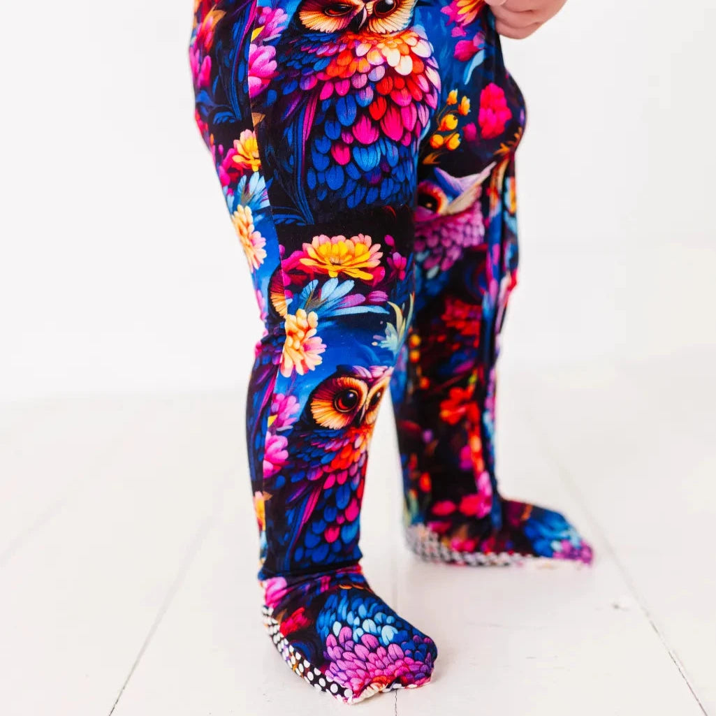 Owl Bamboo Convertible Baby Pajama 7