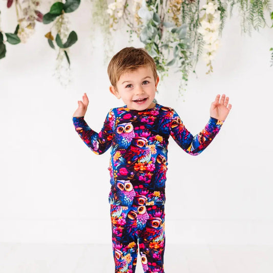 Owl Bamboo Kids Pajama Set 3