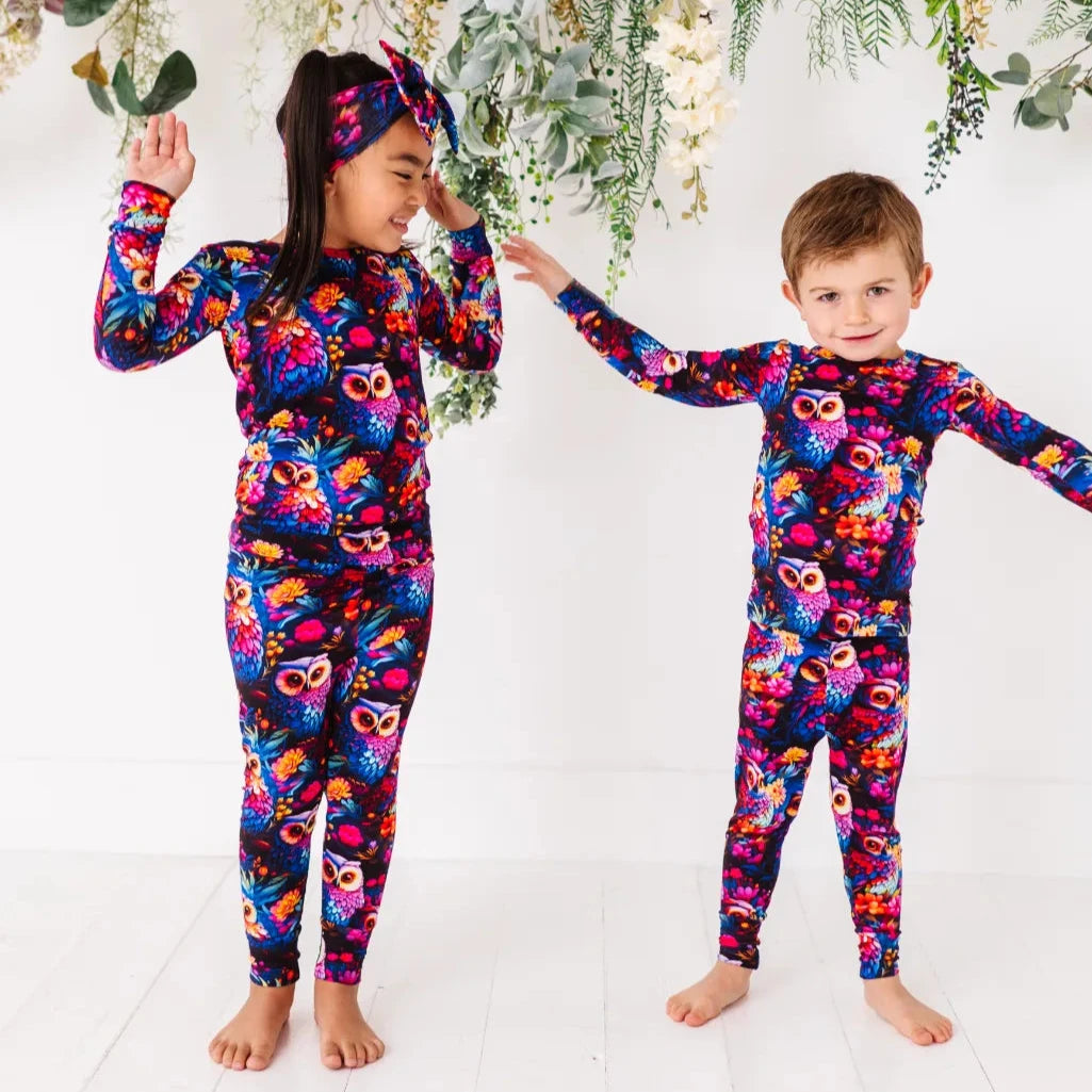 Owl Bamboo Kids Pajama Set 8