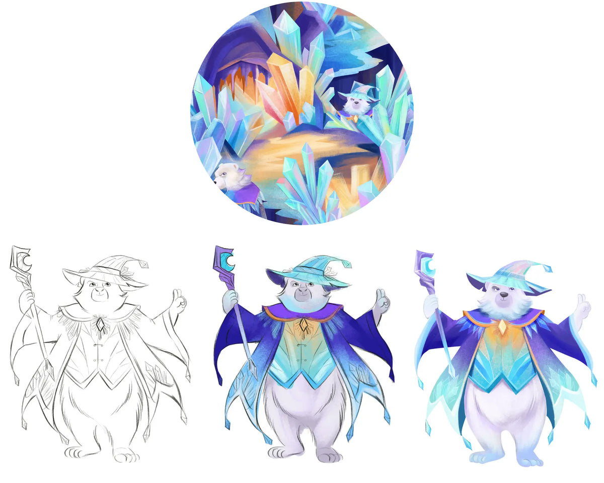 Polar Bear the Sorcerer Pajama Set