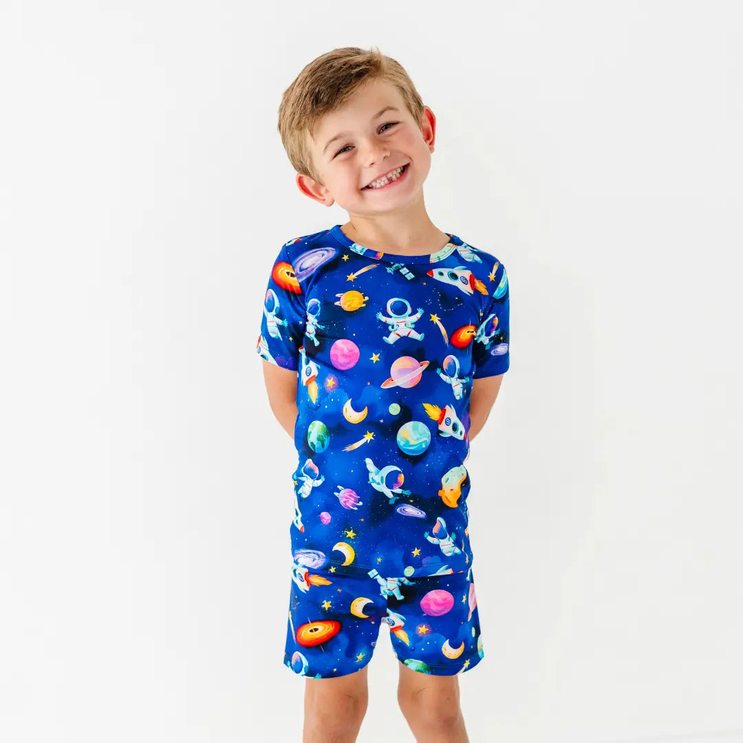 Astronauts in Space Short Pajama Set